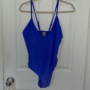 Bright Blue One-Piece Swimsuit!